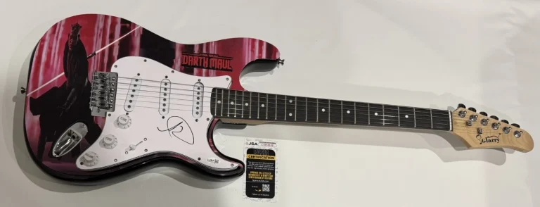 RAY PARK SIGNED CUSTOM STAR WARS DARTH MAUL ELECTRIC GUITAR  JSA COA