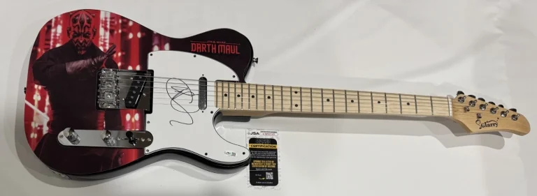 RAY PARK SIGNED CUSTOM STAR WARS DARTH MAUL ELECTRIC GUITAR  JSA COA