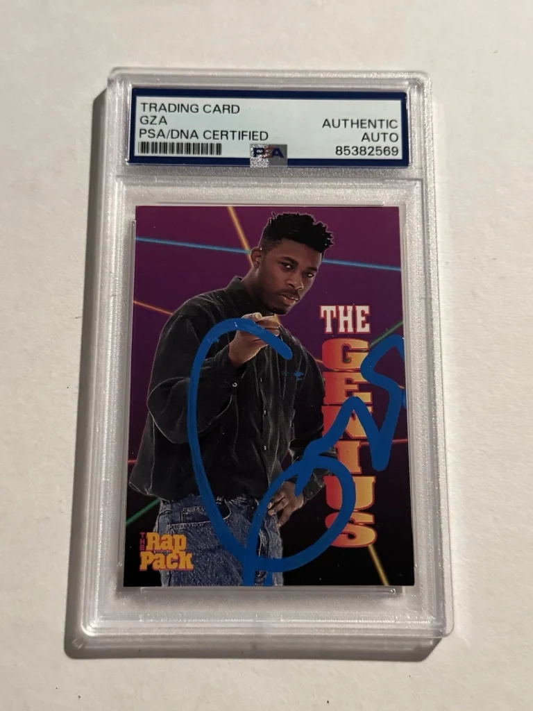 GZA The Genius Wu Tang Clan Liquid Swords Signed 1991 Rap Pack Rookie Card PSA