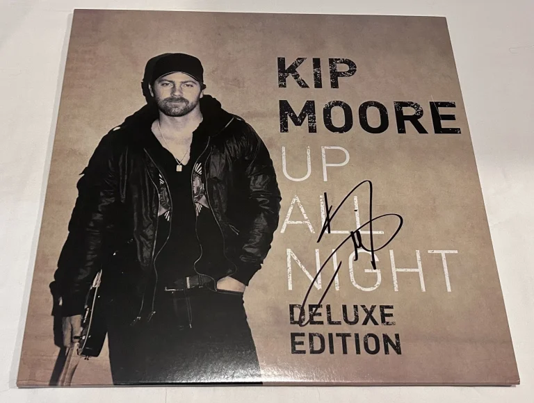 KIP MOORE SIGNED UP ALL NIGHT VINYL RECORD JSA