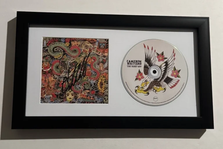 CAMERON WHITCOMB SIGNED CD FRAMED MEDUSA SINGER RARE COA
