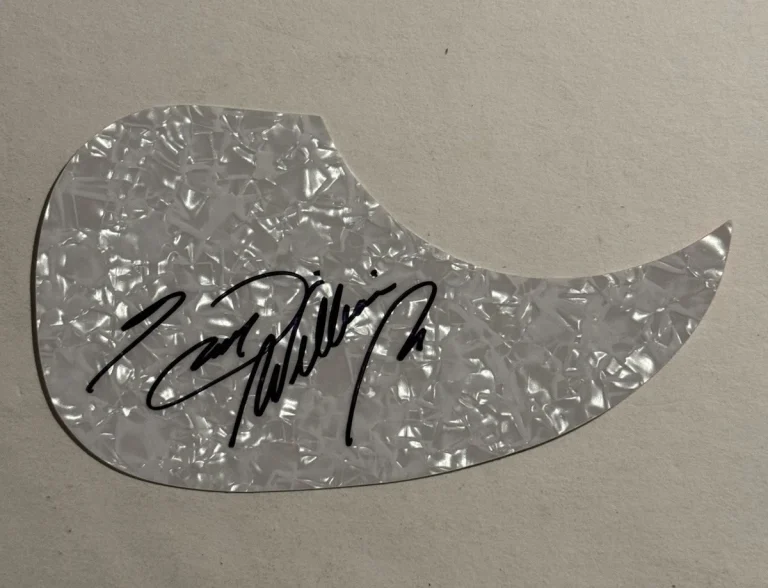 HANK WILLIAMS JR SIGNED ACOUSTIC GUITAR PICKGUARD AUTOGRAPHED COUNTRY LEGEND COA