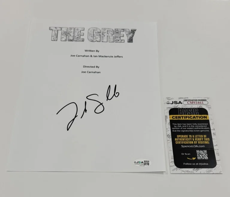 FRANK GRILLO SIGNED THE GREY FULL MOVIE SCRIPT AUTOGRAPHED JSA COA