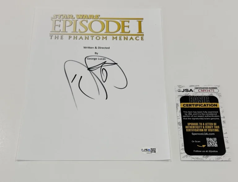 RAY PARK SIGNED STAR WARS EPISODE 1 THE PHANTOM MENACE SCRIPT DARTH MAUL JSA COA