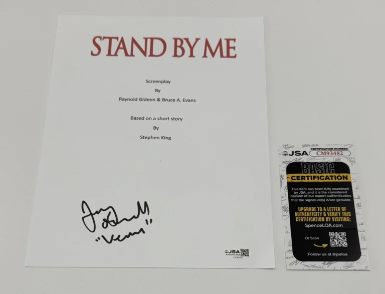 JERRY O'CONNELL SIGNED STAND BY ME FULL MOVIE SCRIPT AUTOGRAPHED JSA COA