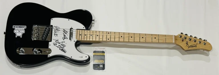 THE DESCENDENTS SIGNED ELECTRIC GUITAR MILO AUKERMAN ALL 4 JSA COA