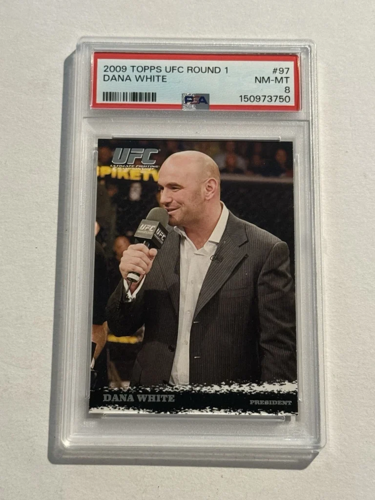2009 Topps UFC ROUND 1 - Dana White #97 - PSA 8 - ROOKIE CARD- NICE