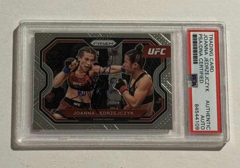 2021 Panini PRIZM UFC #180 JOANNA JEDRZEJCZYK STRAWWEIGHT SIGNED AUTO RC PSA/DNA