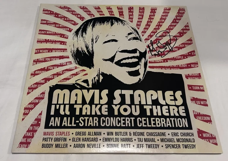 MAVIS STAPLES SIGNED I'LL TAKE YOU THERE VINYL RECORD JSA