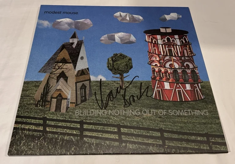 ISAAC BROCK SIGNED MODEST MOUSE BUILDING SOMETHING OUT OF NOTHING VINYL JSA