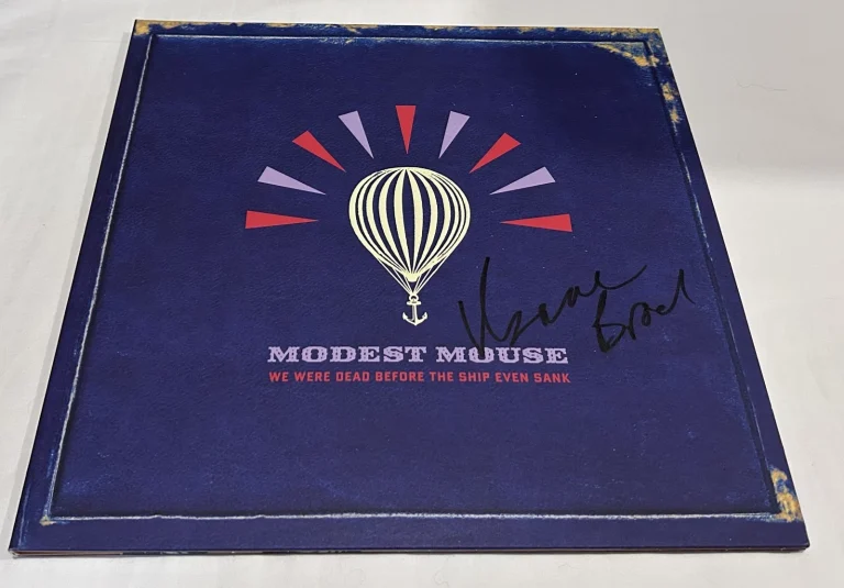 ISAAC BROCK SIGNED MODEST MOUSE WE WERE DEAD BEFORE THE SHIP VINYL RECORD JSA