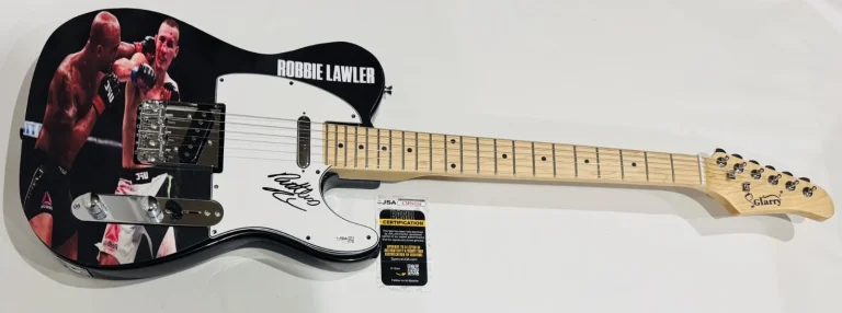ROBBIE LAWLER SIGNED CUSTOM ELECTRIC GUITAR UFC LEGEND JSA COA