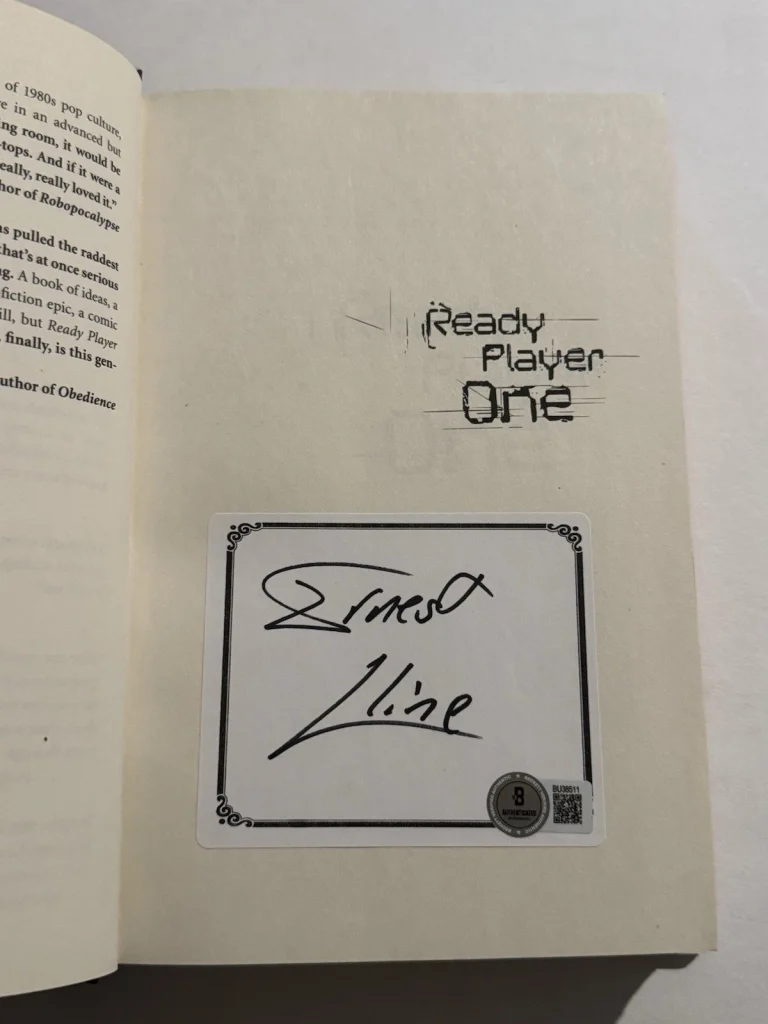 ERNEST CLINE SIGNED READY PLAYER ONE BOOK FIRST EDITION FIRST PRINT BAS COA
