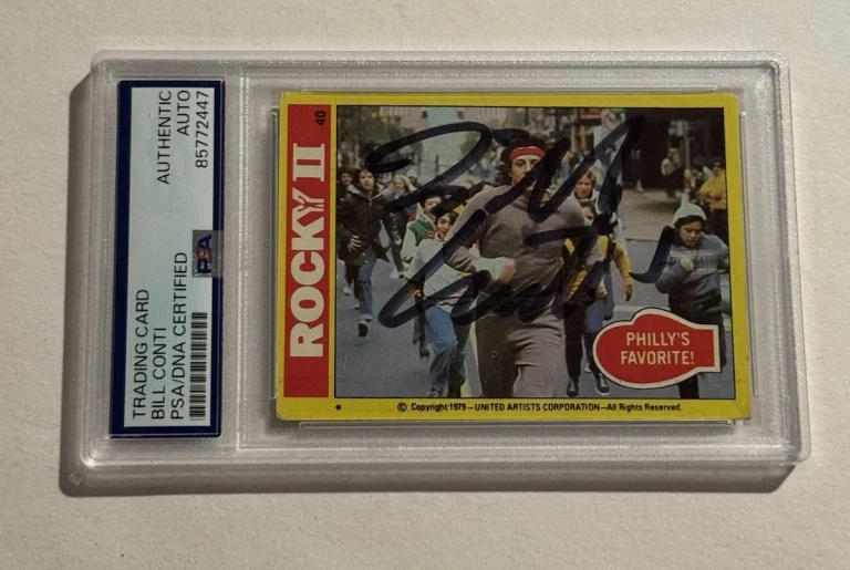Bill Conti Signed Auto 1979 Topps Rocky 2 Card #40 Film Score Composer PSA/DNA