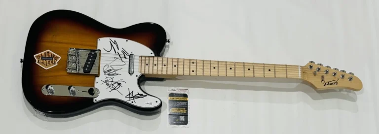 NIGHT RANGER SIGNED ELECTRIC GUITAR BRAD GILLIS JACK BLADES KEAGY ALL 5 JSA COA