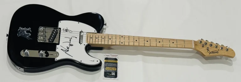 EMPEROR SIGNED BLACK ELECTRIC GUITAR IHSAHN SAMOTH TRYM VERY RARE JSA COA