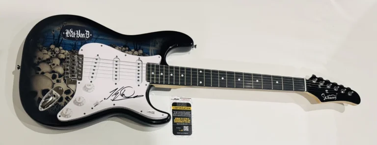 KAT VON D SIGNED SKULL ELECTRIC GUITAR LA INK RARE JSA COA