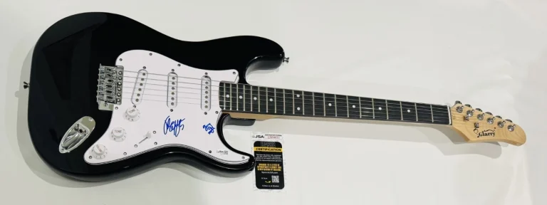 JOHN CAFFERTY AND THE BEAVER BROWN BAND SIGNED GUITAR GARY GRAMOLINI JSA COA