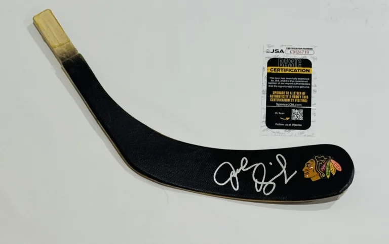JOEL QUENNEVILLE SIGNED STICK BLADE CHICAGO BLACKHAWKS JSA COA