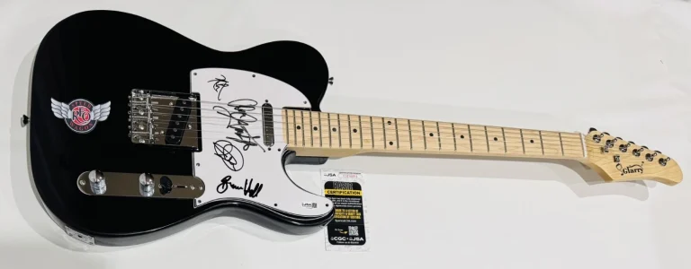 REO SPEEDWAGON SIGNED GUITAR KEVIN CRONIN DOUGHTY HALL GRATZER RARE JSA COA