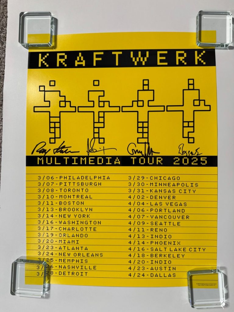 Kraftwerk JSA Signed Autograph Fully Signed Concert Poster Lithograph 2025