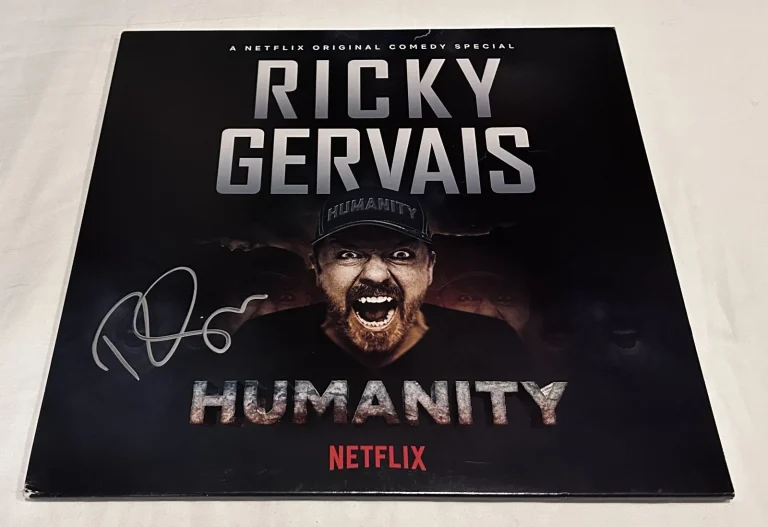 RICKY GERVAIS SIGNED HUMANITY VINYL RECORD JSA
