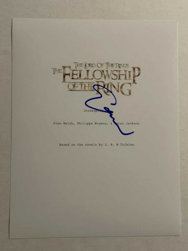 ELIJAH WOOD SIGNED SCRIPT COVER ACTOR AUTOGRAPHED LORD OF THE RINGS FRODO COA
