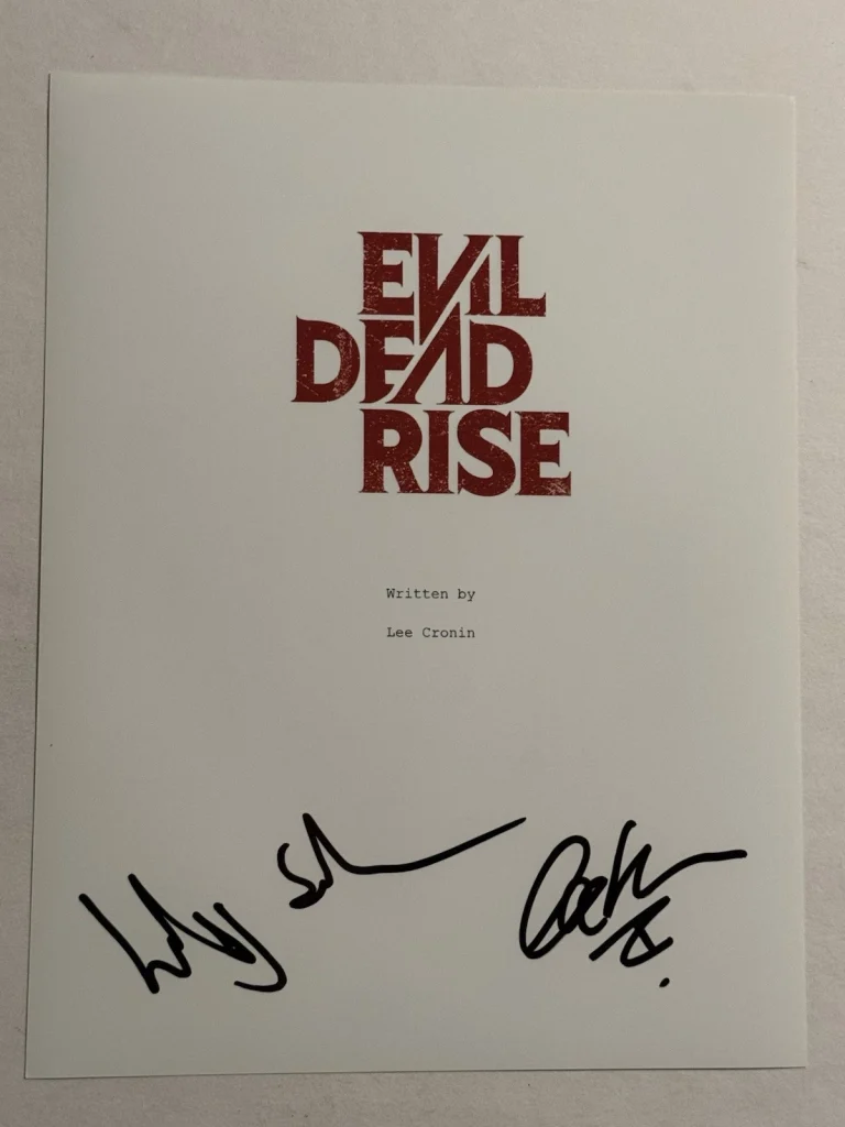 LILY SULLIVAN & LEE CRONIN SIGNED SCRIPT COVER AUTOGRAPHED EVIL DEAD RISE COA