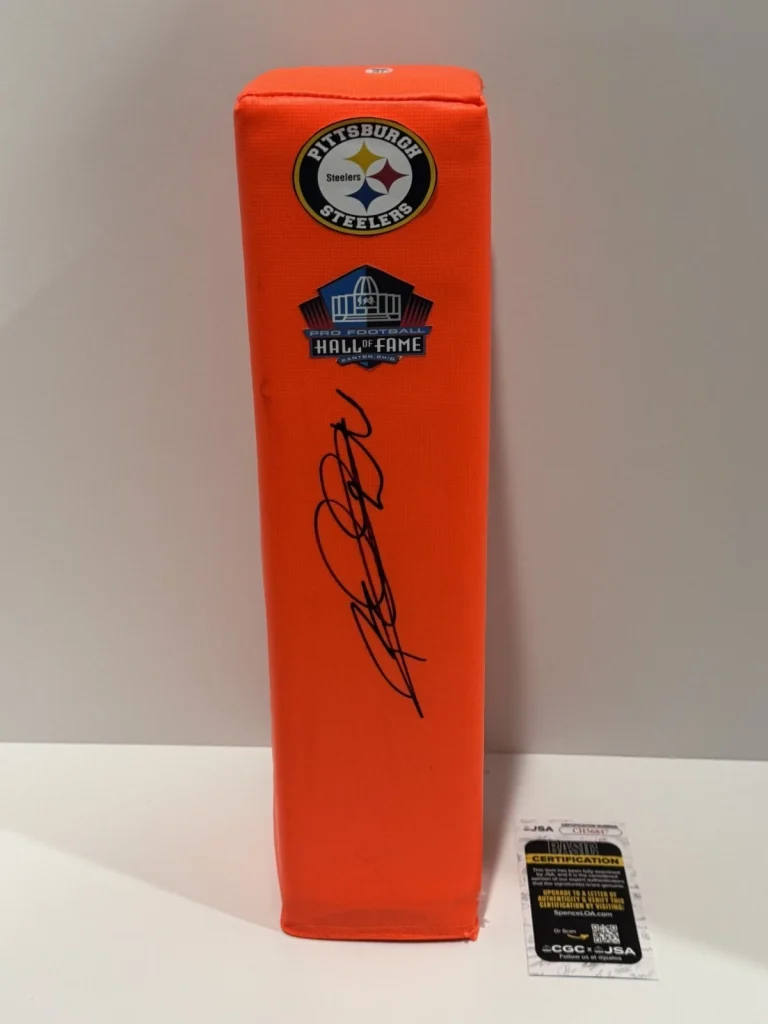 ROD WOODSON SIGNED PITTSBURGH STEELERS TOUCHDOWN PYLON HOF JSA COA
