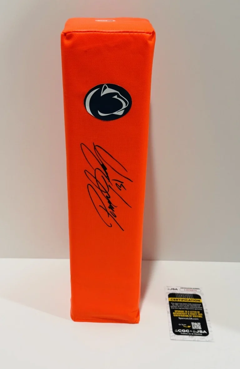 PAUL POSLUSZNY SIGNED TOUCHDOWN PYLON PENN ST. NITTANY LIONS STATE JSA COA