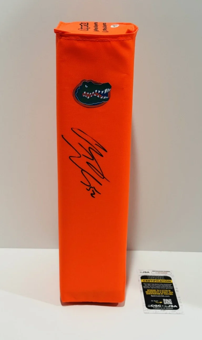 CHANNING CROWDER SIGNED TOUCHDOWN PYLON FLORIDA GATORS FOOTBALL JSA COA