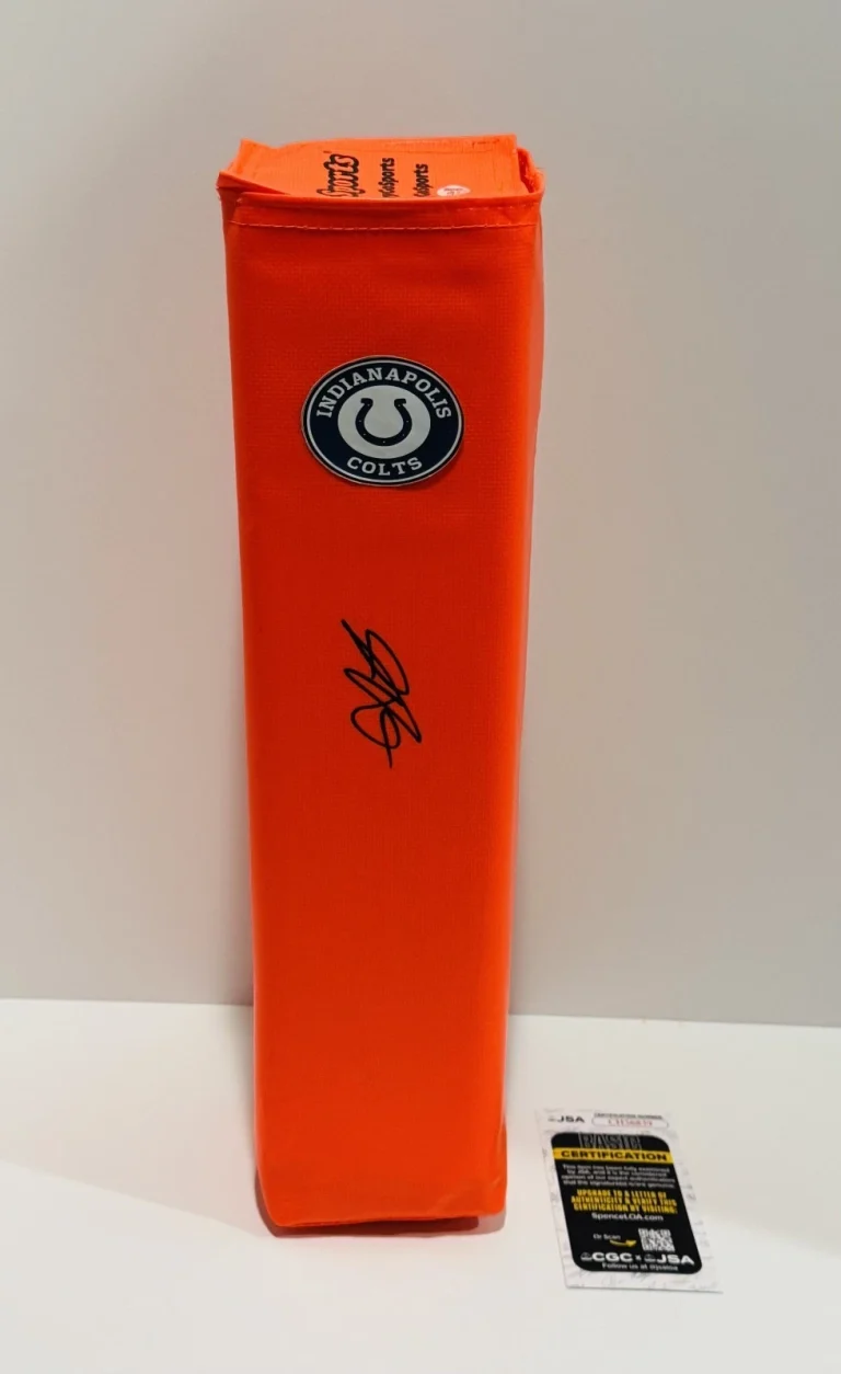 JOSH DOWNS SIGNED TOUCHDOWN PYLON INDIANAPOLIS COLTS FOOTBALL JSA COA