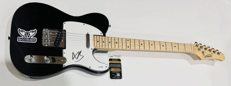ANDY BLACK SIGNED BLACK ELECTRIC GUITAR THE BLACK VEIL BRIDES JSA COA