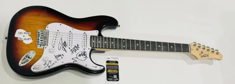 THE HEAD AND THE HEART SIGNED ELECTRIC GUITAR  JONATHAN CHARITY  ALL 6 JSA COA