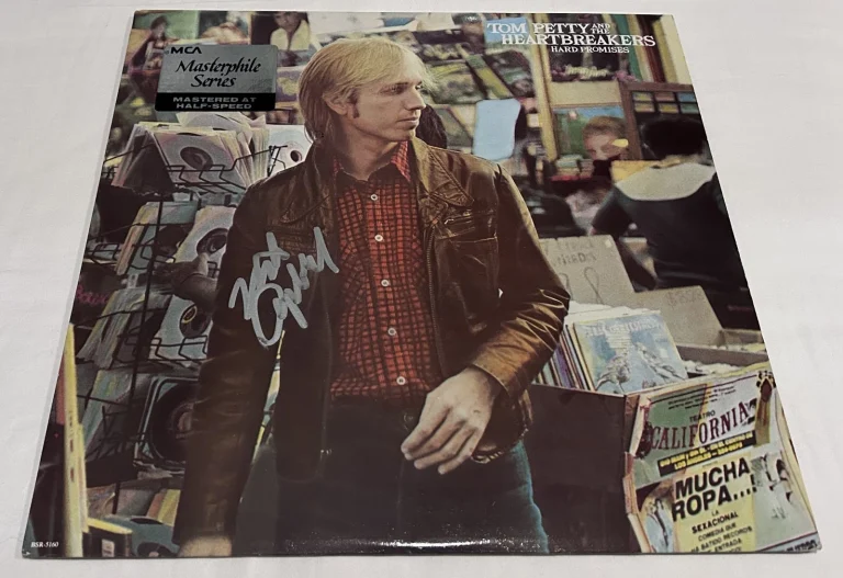 MIKE CAMPBELL SIGNED THE HEARTBREAKERS HARD PROMISES VINYL RECORD JSA