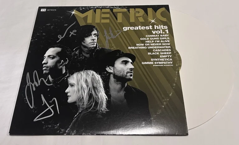 METRIC SIGNED GREATEST HITS VOL. 1 VINYL RECORD JSA