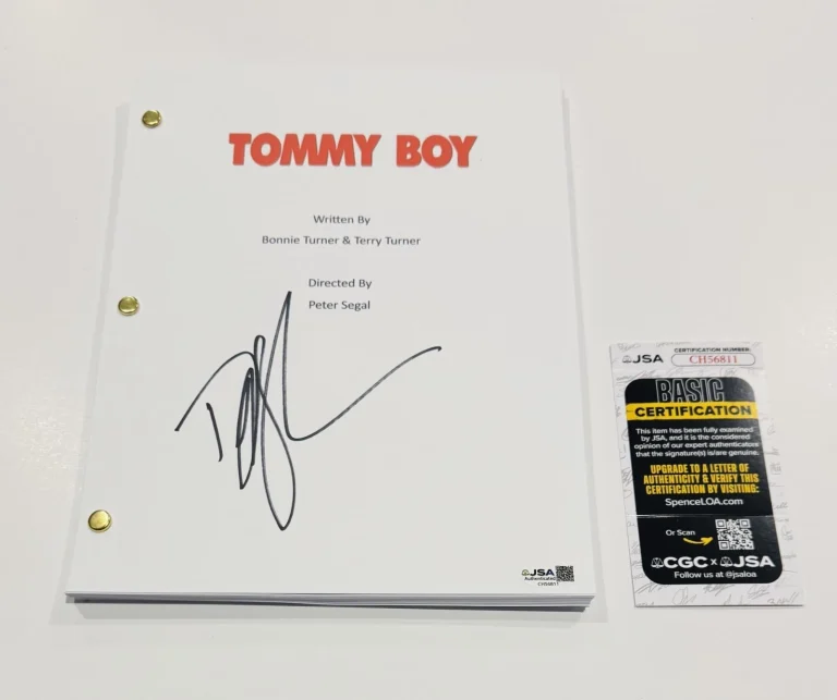 DAVID SPADE SIGNED TOMMY BOY FULL MOVIE SCRIPT AUTOGRAPHED JSA COA