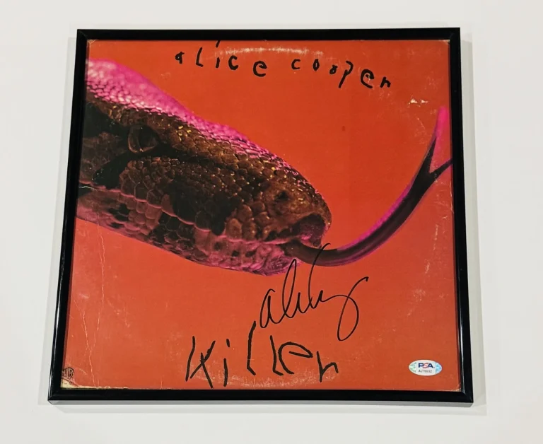 ALICE COOPER SIGNED FRAMED 