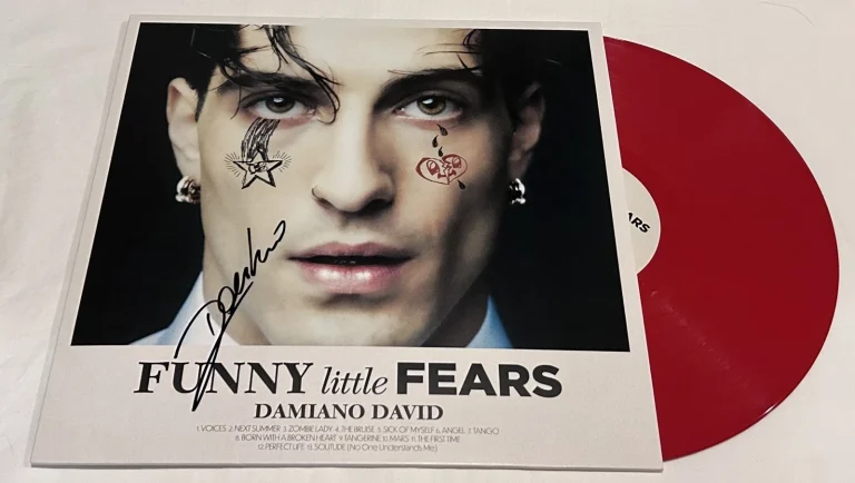 DAMIANO DAVID SIGNED FUNNY LITTLE FEARS VINYL RECORD JSA