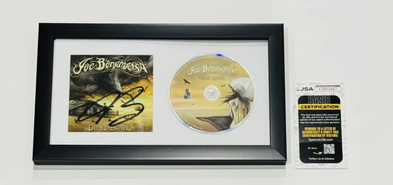 JOE BONAMASSA SIGNED FRAMED DUST BOWL CD AUTOGRAPHED JSA COA