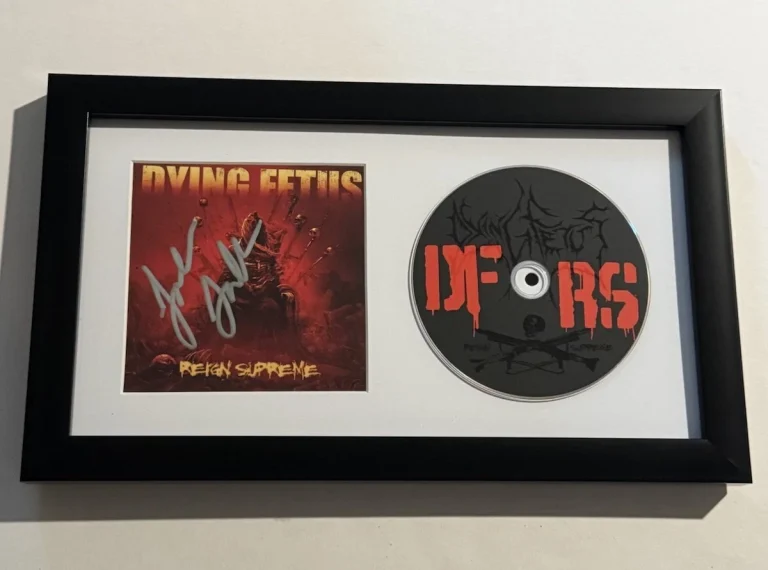 JOHN GALLAGHER SIGNED CD FRAMED DYING FETUS BAND LEAD SINGER RARE COA