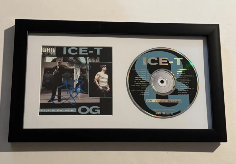 ICE T SIGNED CD FRAMED BAND OG LEGEND ACTOR HIP HOL RAPPER RARE COA