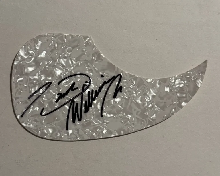 HANK WILLIAMS JR SIGNED ACOUSTIC GUITAR PICKGUARD AUTOGRAPHED COUNTRY LEGEND COA