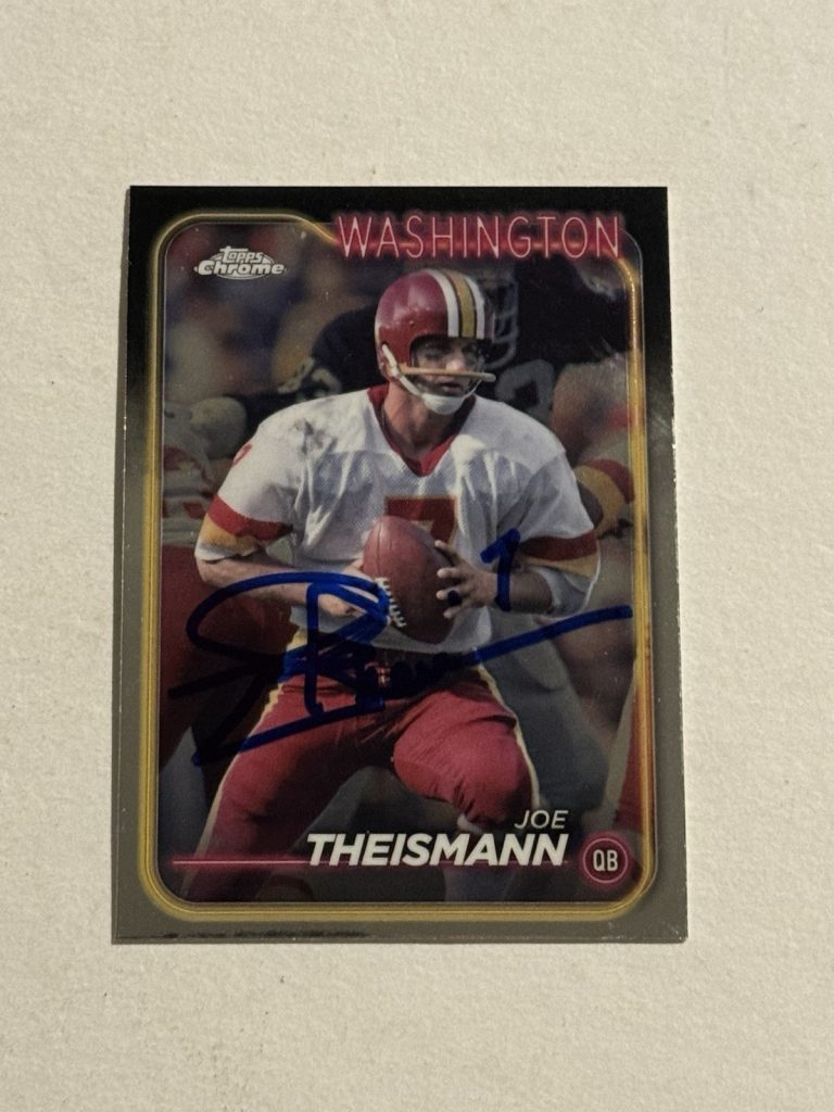 2024 Topps Chrome #196 Joe Theismann Signed Auto Washington Redskins