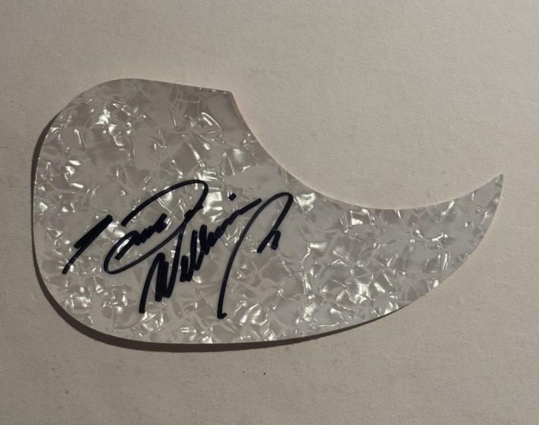 HANK WILLIAMS JR SIGNED ACOUSTIC GUITAR PICKGUARD AUTOGRAPHED COUNTRY LEGEND COA