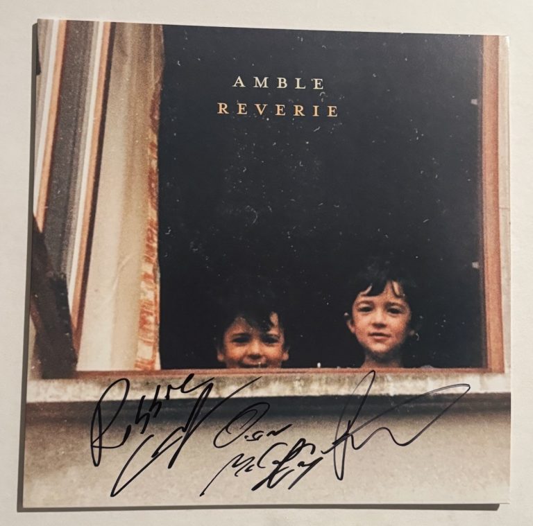 AMBLE FULL BAND SIGNED LP VINYL RECORD ALBUM IRISH BAND ROBBIE CUNNINGHAM COA