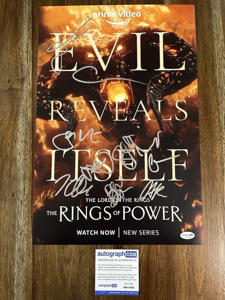 Lord Of The Rings: Rings of Power Signed Autographed Cast 12x18 Photo +10 ACOA