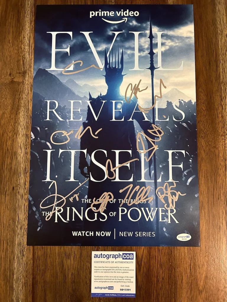 Lord Of The Rings: Rings of Power Signed Autographed Cast 12x18 Photo +10 ACOA