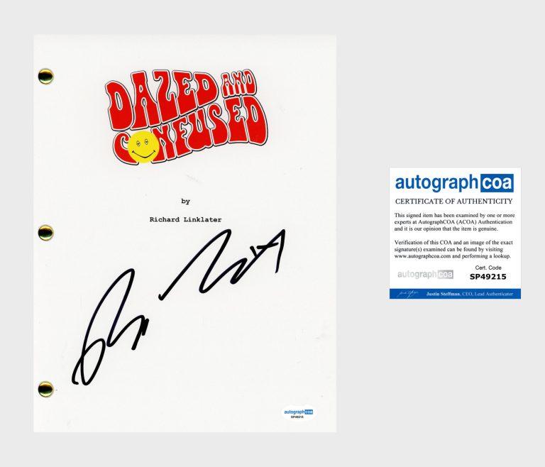 Richard Linklater 'Dazed And Confused' Director Signed Full Movie Script ACOA