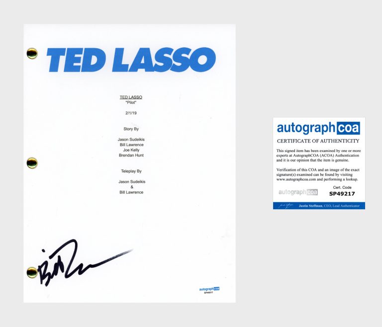 Bill Lawrence 'Ted Lasso' Writer Signed Full Episode Script ACOA